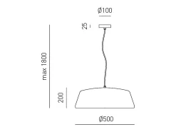 Blanca - Luminária pendente de latão 1XE27 max 1X60W IP20 - Luminária de teto com design moderno em alumínio - Soquete E27