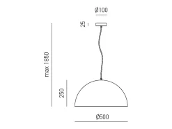 Bonella - Candeeiro suspenso preto 1XE27 max 1X60W IP20 - Candeeiro de teto com design moderno em alumínio - Soquete E27