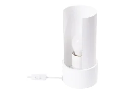 Candeeiro de mesa Torow minimalista, aço - 1 fontes de luz 3000K - L.10 x H.21 cm - branco