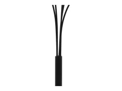 Candeeiro de Pé Alto Moderno 200 cm com 5 Abajures E14 em Preto e Dourado