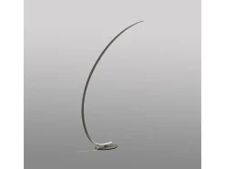 Candeeiro de pé LED regulável Iole 30W luz quente 3000K - Candeeiro de pé cor titânio, design moderno em alumínio, IP20