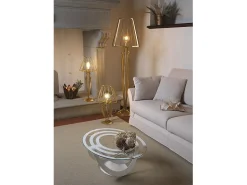 Candeeiro de pé Minerva Ø38x166 cm em ferro estilo reticulado Design moderno com interruptor de pé Ligação E27 Fabricado em Itália Preto