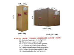Candeeiro de Pé TOSEL ASTER metal tripé castanho D45 x H160 cm