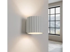 Candeeiro De Parede Aura Minimalista, Alumínio - 1 Lichtbronnen - L.10 X H.10 Cm - Branco