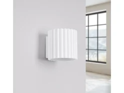 Candeeiro De Parede Aura Minimalista, Alumínio - 1 Lichtbronnen - L.10 X H.10 Cm - Branco