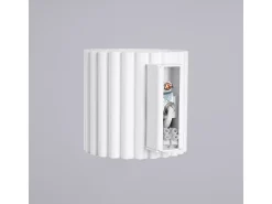 Candeeiro De Parede Aura Minimalista, Alumínio - 1 Lichtbronnen - L.10 X H.10 Cm - Branco