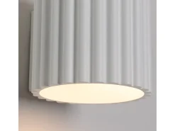 Candeeiro De Parede Aura Minimalista, Alumínio - 1 Lichtbronnen - L.10 X H.10 Cm - Branco