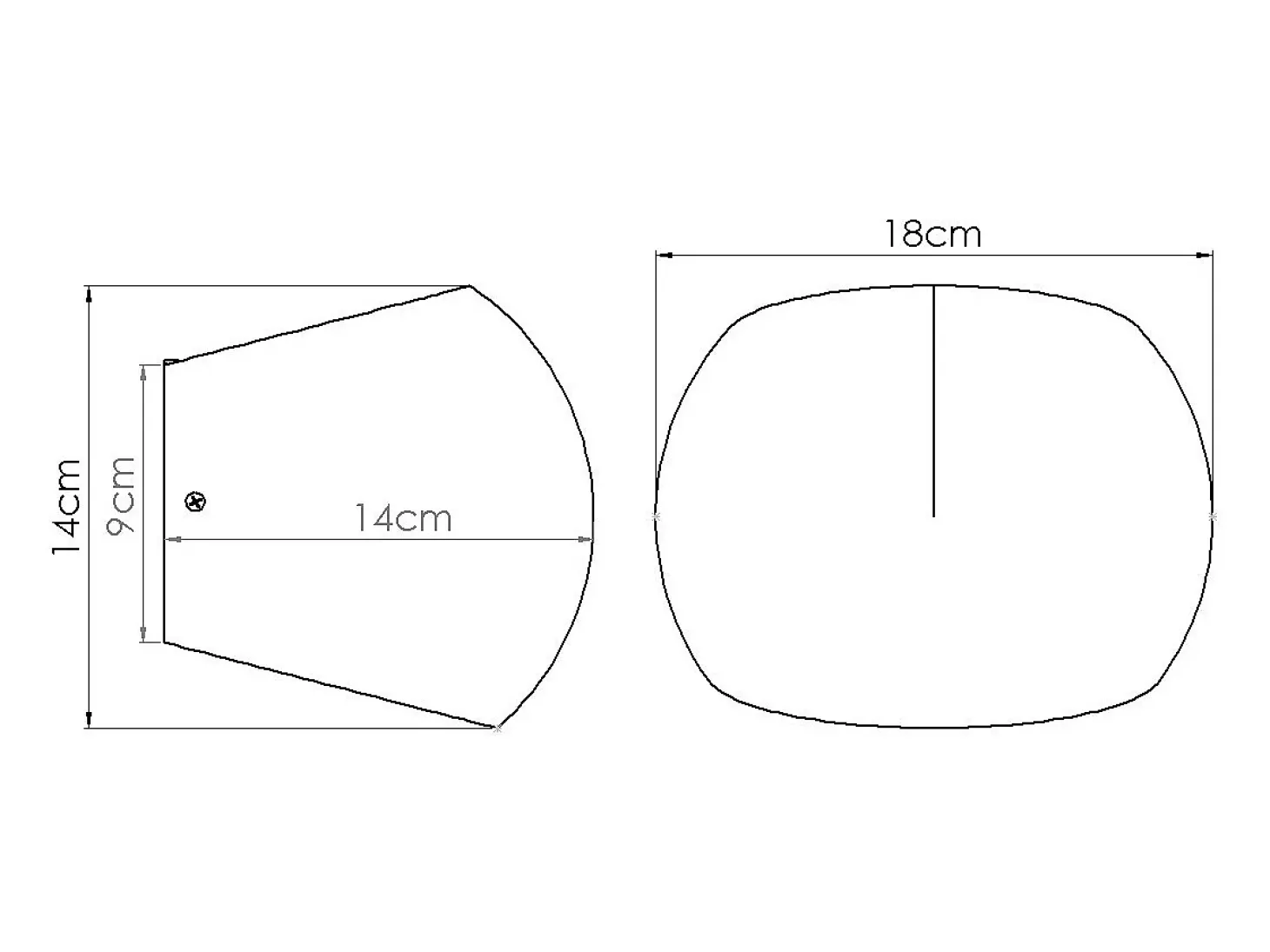 Candeeiro De Parede Globe Moderno, Concreto - 2 Lichtbronnen - L.18 X H.14 Cm - Cinza