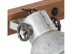 Candeeiro de Parede Industrial Prateado 65x25 cm com E27