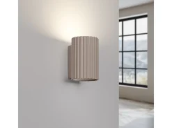 Candeeiro De Parede Karbon Minimalista, Alumínio - 1 Lichtbronnen - L.6.5 X H.10 Cm - Cinza-Claro
