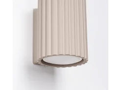 Candeeiro De Parede Karbon Minimalista, Alumínio - 1 Lichtbronnen - L.6.5 X H.10 Cm - Cinza-Claro