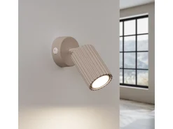 Candeeiro De Parede Karbon Minimalista, Alumínio - 1 Lichtbronnen - L.8 X H.16 Cm - Cinza-Claro