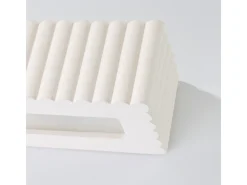Candeeiro de parede Rigata moderno, cerâmica - 1 lichtbronnen - L.34 x H.10 cm - branco