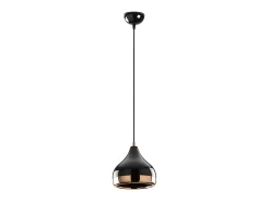 Candeeiro de teto em metal - Candeeiro D. 17 x A. 25/112 cm - Preto e acobreado - YILDO