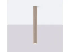 Candeeiro De Teto Karbon Minimalista, Alumínio - 1 Lichtbronnen - L.6.5 X H.60 Cm - Cinza-Claro