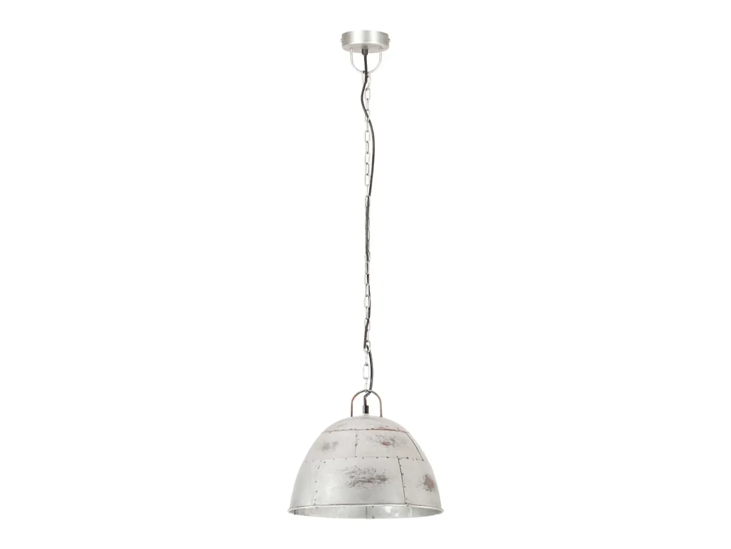 Candeeiro de Teto Vintage Redondo Prateado E27 - Estilo Industrial 25W