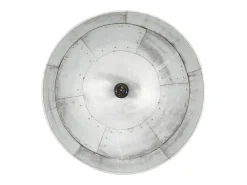 Candeeiro de Teto Vintage Redondo Prateado 25W E27 com Estilo Industrial