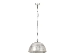 Candeeiro de Teto Vintage Redondo Prateado 25W E27 com Estilo Industrial