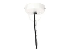 Candeeiro Suspenso Redondo 25W E27 Branco - Elegância e Estilo Industrial