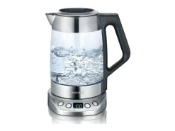 Chaleira elétrica Severin WK 3479 em aço inoxidável escovado com 5 programas de infusão pré-definidos e temperatura variável
