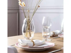 Conjunto de 4 copos de água de cristal transparente 250 ml, Rose Garden