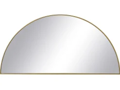 Conjunto de 2 espelhos semicírculo design em metal C.50 x A.100 cm dourado - GAVRA