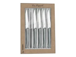 Conjunto de 6 facas de carne Laguiole Sky Cinza ABS Efeito Pele