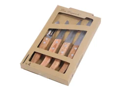 Conjunto de 4 facas de cozinha Laguiole Forest "Essentiel" em madeira natural