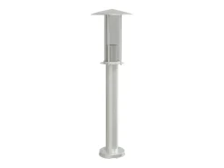 Conjunto de 3 luminárias de chão prateadas para exterior 60 cm aço inoxidável Prata 02_0042560