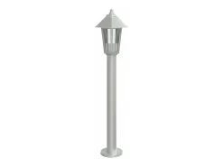 Conjunto de 3 luminárias de chão para exterior prateadas 80 cm aço inoxidável Prata 02_0042561