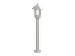 Conjunto de 3 luminárias de chão para exterior prateadas 80 cm aço inoxidável Prata 02_0042561