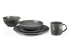 Conjunto de 6 Pratos de Salada e Massa Stone Cinza 19 cm - Coleção Médard de Noblat