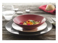 Conjunto de 6 Pratos Rasos Stone Vermelho 27 cm - Coleção Médard de Noblat
