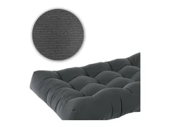 Conjunto de almofadas de paletes antracite 120x15x80 flocken