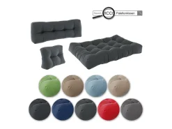 Conjunto de almofadas de paletes antracite 120x80x15 flocken
