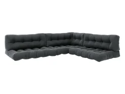 Conjunto de almofadas de paletes antracite 120x80x15 flocken