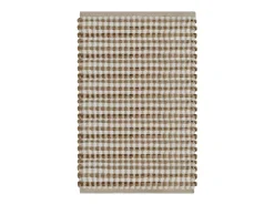 Conjunto de tapetes de WC artesanais juta natural e branco PT420672