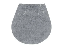 Conjunto tapetes de casa de banho 3 pcs tecido cinzento PT394046