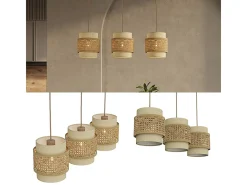 3er Pendelleuchte creme 70x70x120 morten