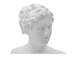 Escultura clássica decorativa de meia cabeça em poliresina H34cm Mulher Mauro Ferretti