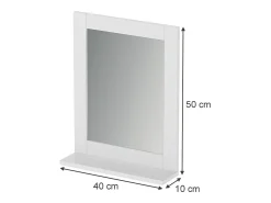Espelho de banheiro branco 40x10x50 vilda