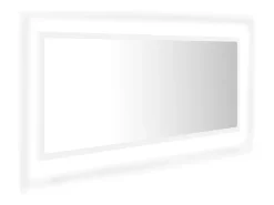 Espelho de banheiro com LED 100 x 8,5 x 37 cm acrílico branco 02_0006979