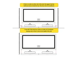 Espelho de banheiro 120x60cm LED ajustável + antiembaçante + Bluetooth 5.2 + Relógio + 3 cores 4 botões
