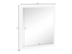 Espelho Dmancon, espelho de banheiro, 100% fabricado na Itália, 60x2h60 cm, branco brilhante