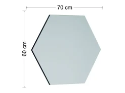 Espelho Dpegol, Espelho, Artigo de decoração de parede, Decoração com espelho, 70x2h60 cm, Preto