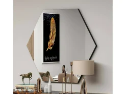 Espelho Dpegol, Espelho, Artigo de decoração de parede, Decoração com espelho, 70x2h60 cm, Preto