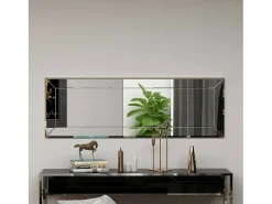Espelho Dpesol, Espelho, Artigo de decoração de parede, DecoraçãoE com espelho, 40x2h120 cm, Branco