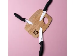 Faca de Cerâmica 16,6 cm com Cabo Soft Preto e Estojo Protetor