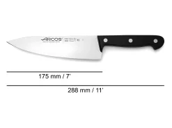 Faca de Cozinha Arcos Universal 17,5 cm Aço Inoxidável Preto