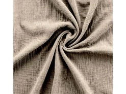 Jogo de Cama em Musselina de Algodão "Angelia" 3 Peças 260x240cm Areia